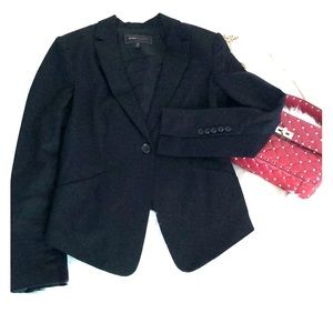 BCBG Black Blazer ruffle back size S